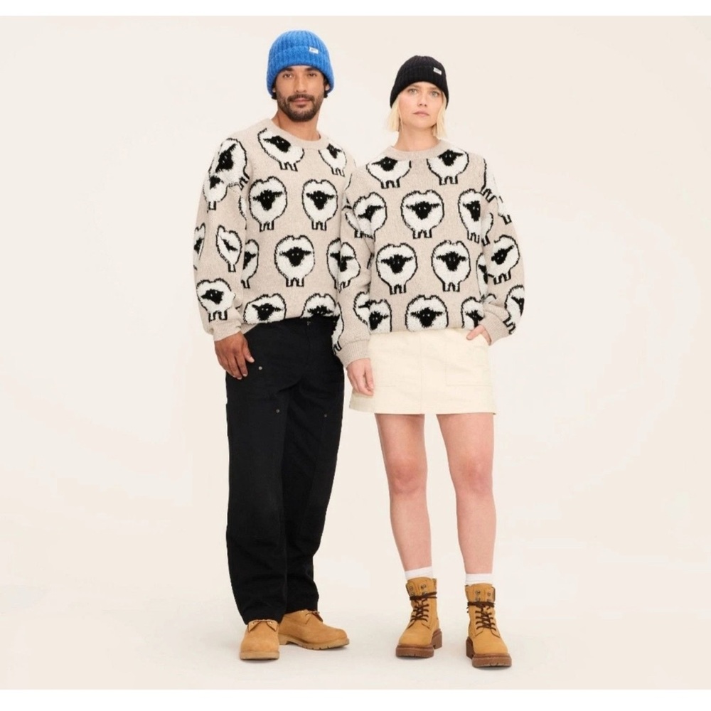 NWT SOLD OUT! Woolrich Target Beige Sheep Pattern Sweater XXL
